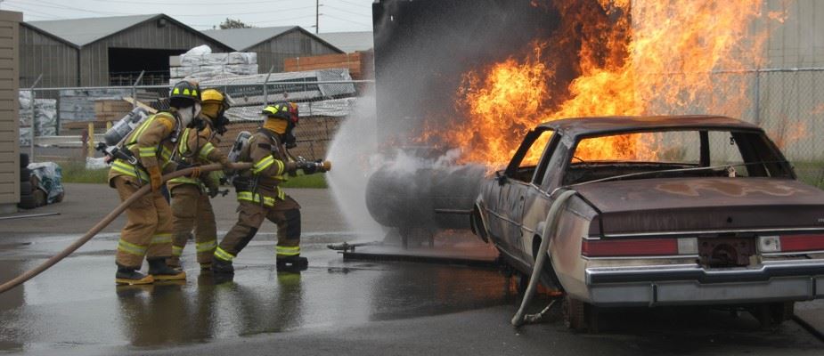 Fire Training Car Burn