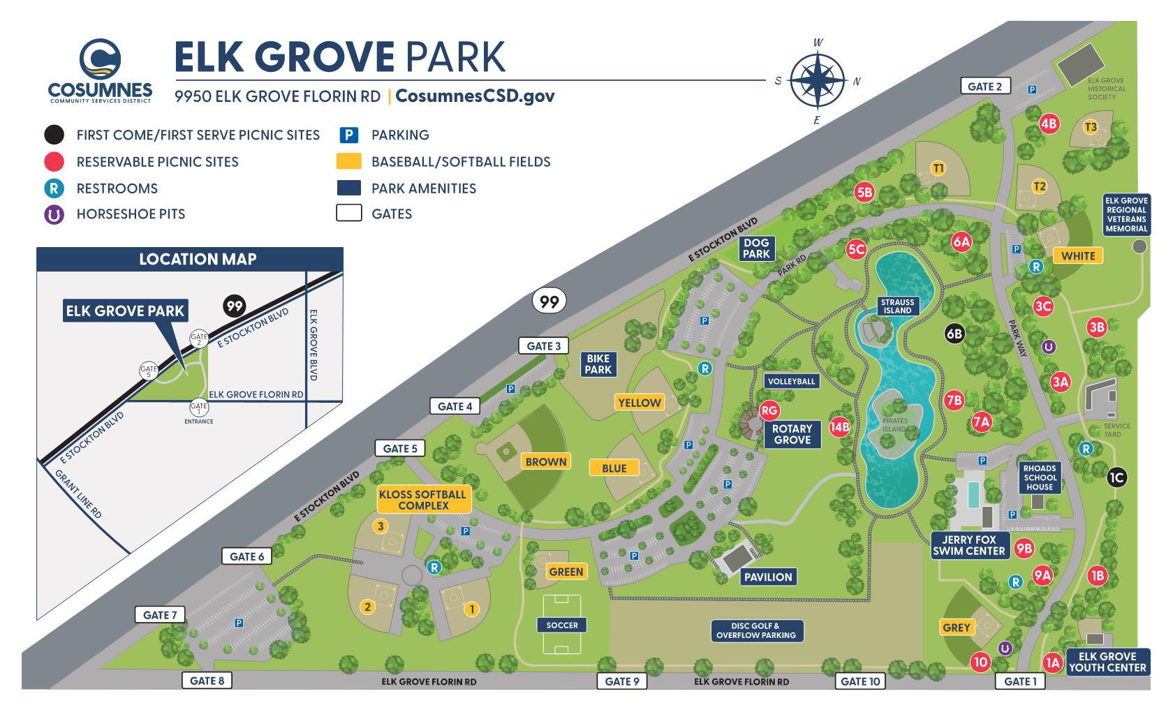 Overview Map of Elk Grove Park